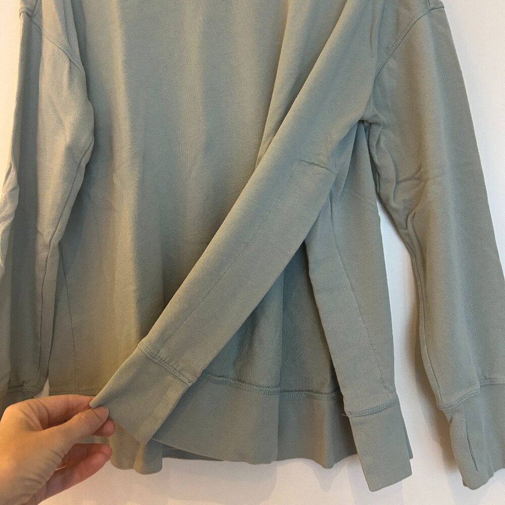 Sweaty Betty longline French terry sweatshirt with thumbholes